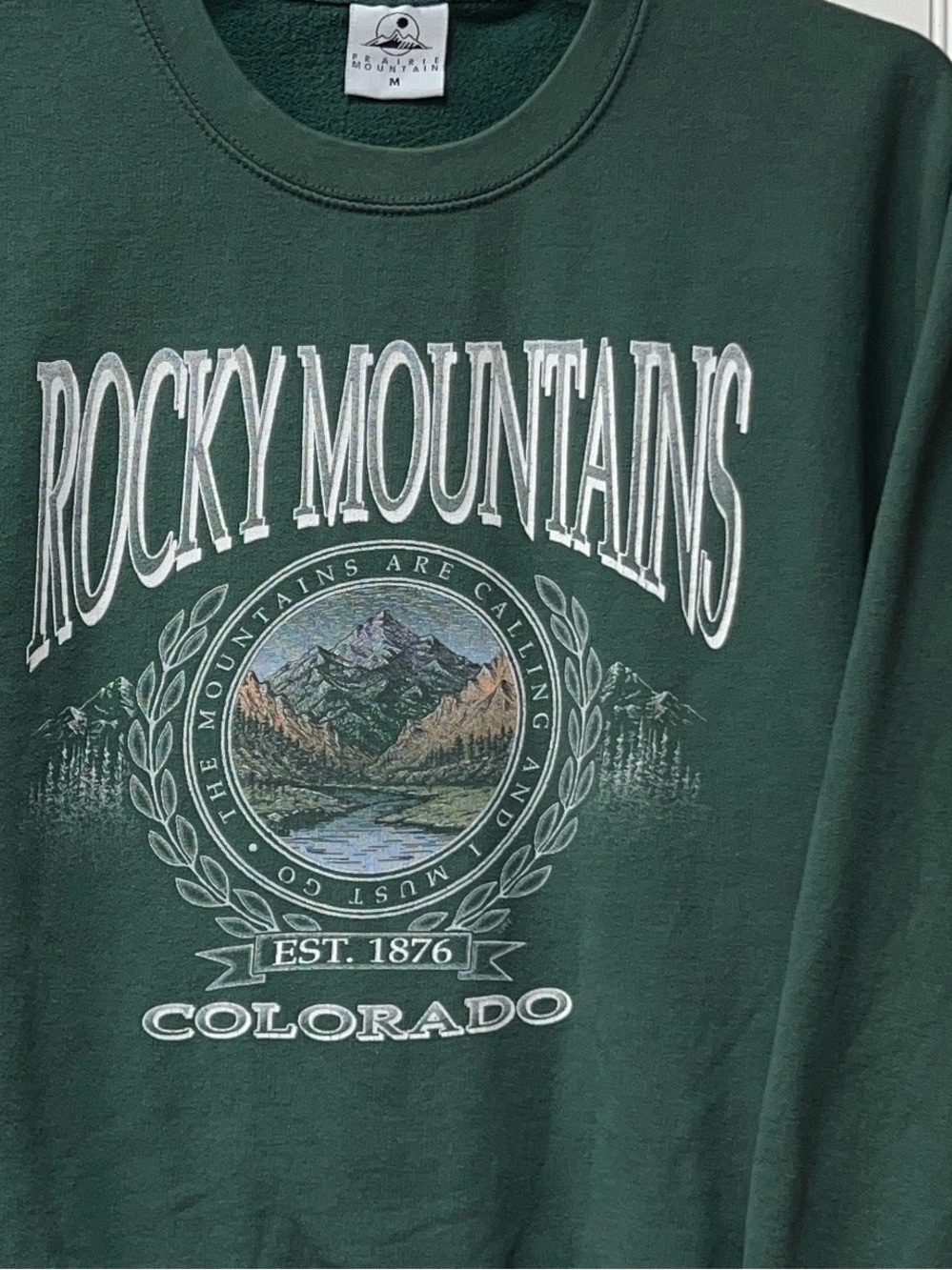 Y2K Colorado Rocky Mountains Sweatshirt M Vintage